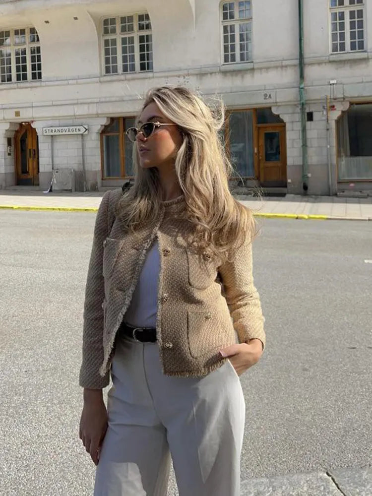 Anne Fleur Tweed Jacket Front View