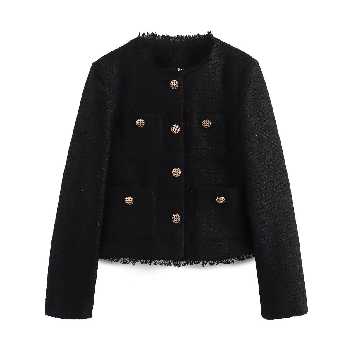 Sleeve Detail of Anne Fleur Tweed Jacket
