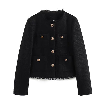Sleeve Detail of Anne Fleur Tweed Jacket